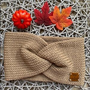 Twisted Knitted Headband, knitted ear warmer, handmade by Seller.